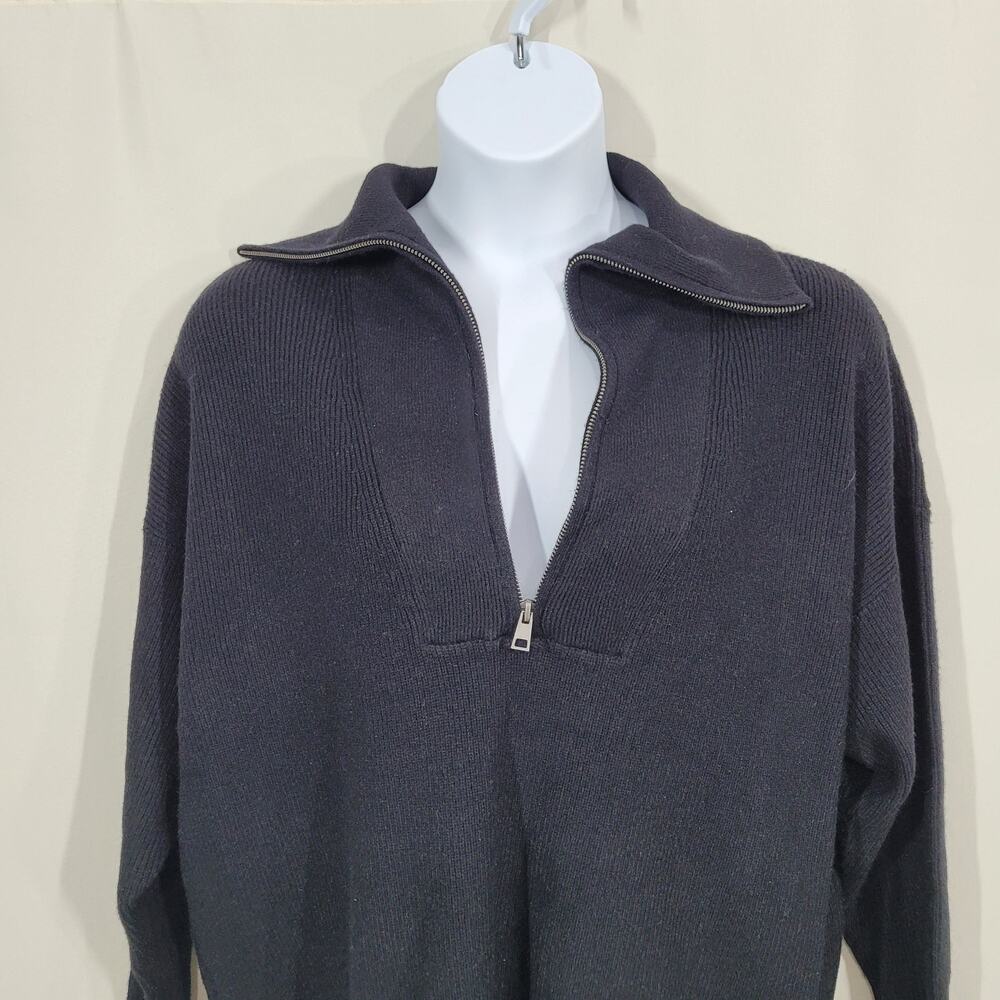 Universal Standard Blanket Half-Zip Sweater Black Size M